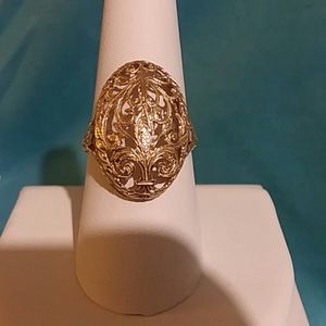 14K Yellow Gold Fleur De Lis Ring